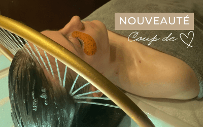 Femme allongée sous le Head Spa